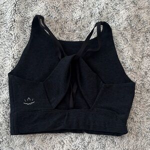 Beyond Yoga Charcoal Sports Bra